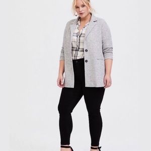 Torrid Textured Boyfriend Knit Trench Blazer NWT